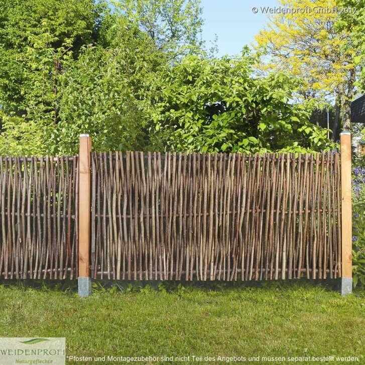 Haselnusszaun Universal -LATO- mit seitlichem Rahmen, 100cm x 90cm