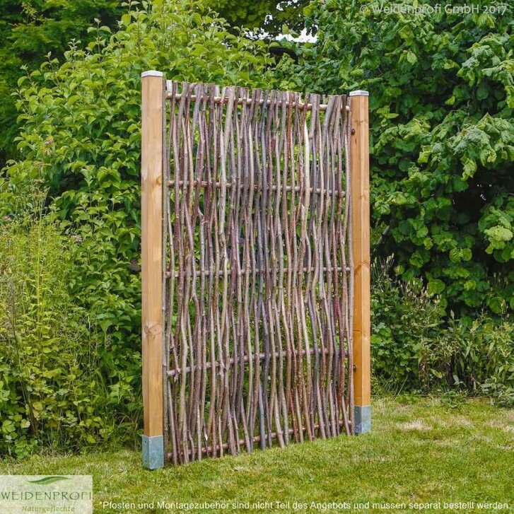 Haselnusszaun Universal -LATO- mit seitlichem Rahmen, 120cm x 180cm