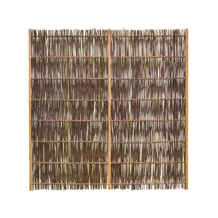Weidenzaun Standard -LATO- mit seitlichem Rahmen, 180cm x 180cm