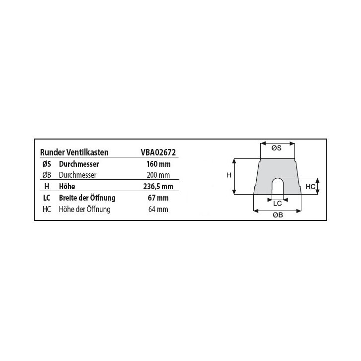 Rain Bird Ventilbox Rund VBA02672