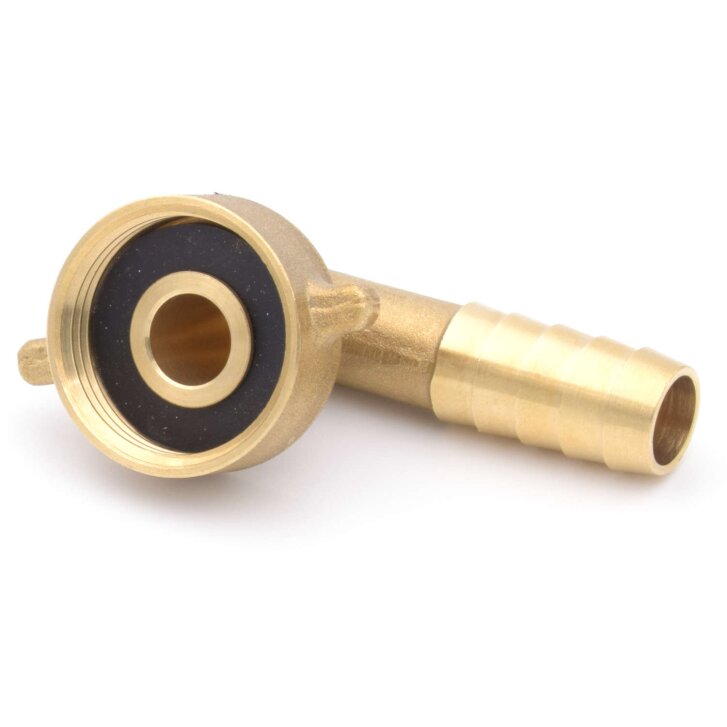 Winkelschlauchverschraubung 90° Messing 1 IG + Schlauchtülle 19 mm