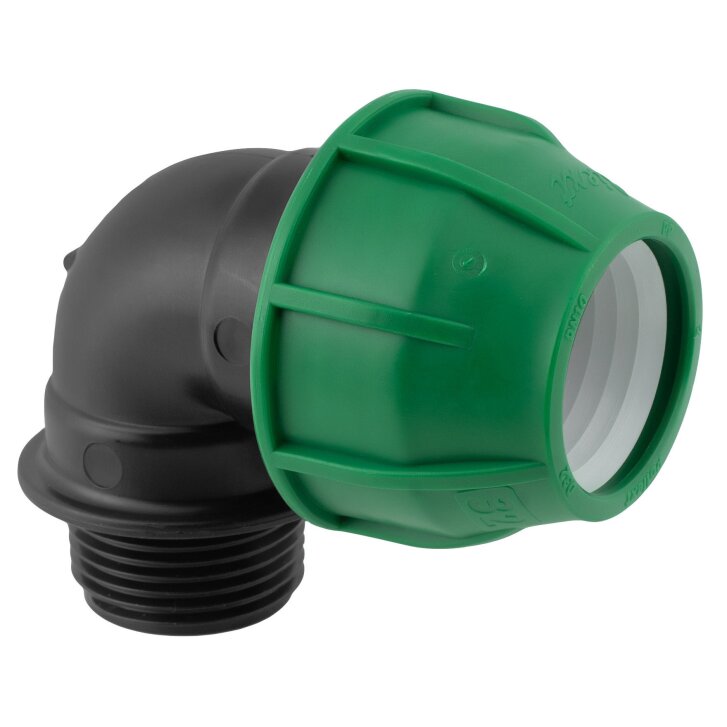 PE Winkel 90° mit Außengewinde - Brauchwasser 32 mm / 1" AG