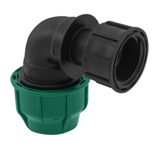 Poliext PE Winkel mit O-Ring 1" IG x 32 mm PE - Brauchwasser