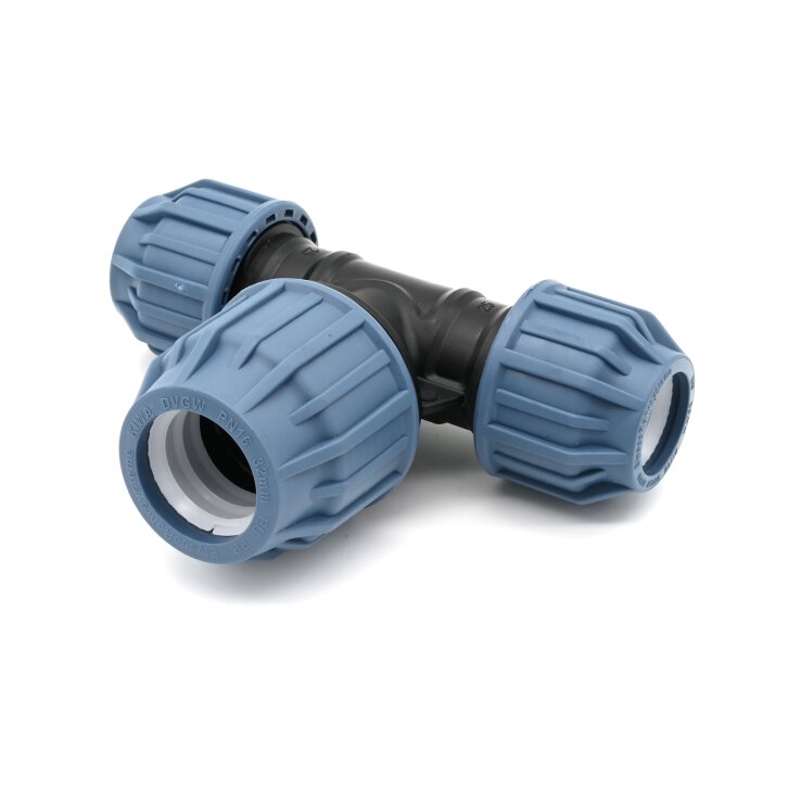 PP T-Stück 90° reduziert PN16 DVGW - Trinkwasser 25 mm x 32 mm x 25 mm