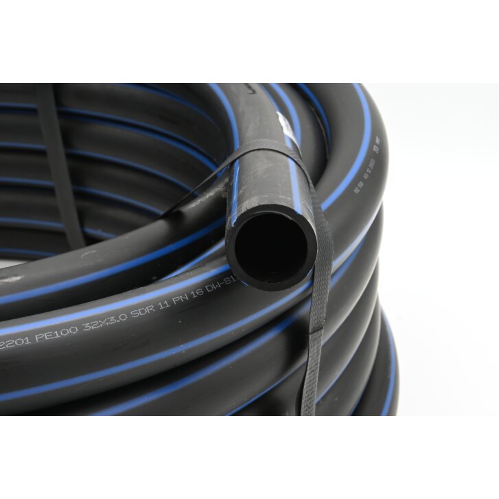 PE100 Rohr PN16 SDR11 S/B ÖNORM DVGW Ø 32 mm, Länge 25 m