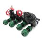 Ventilverteiler mit 3 Hunter Ventilen, mit Filter und Entlüftung, Anschluss 1 x 32 mm / 3 x 25 mm