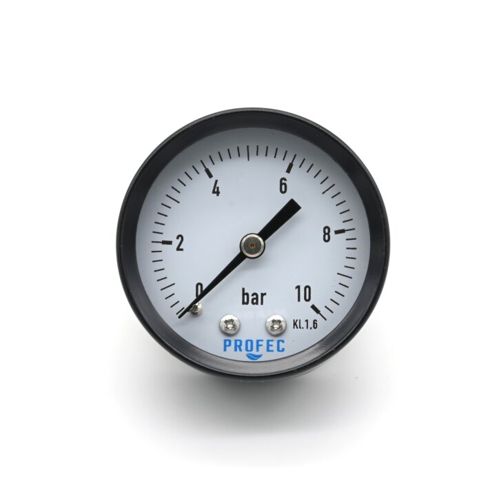 Manometer 50 mm Außengewinde 1/4" hinten, Typ Trocken