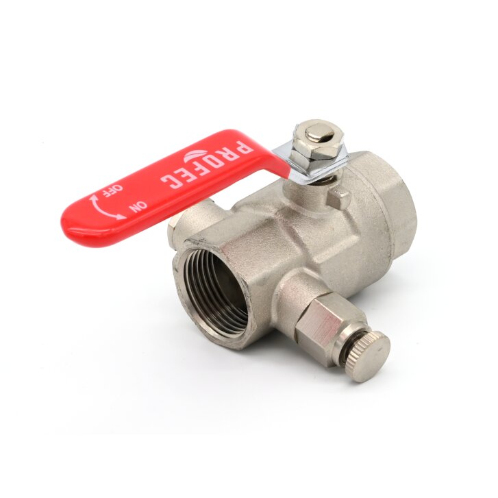 Profec Kugelhahn 25 bar Typ 108 3/4", mit Entleerung 2 x Innengewinde