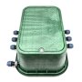 Montierte Jumbo Ventilbox mit 6 Hunter Ventilen, Filter, Kugelhahn und Entlüftung - Anschlüsse 25 mm