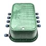 Montierte Jumbo Ventilbox mit 8 Hunter Ventilen, Filter, Kugelhahn und Entlüftung - 25 mm