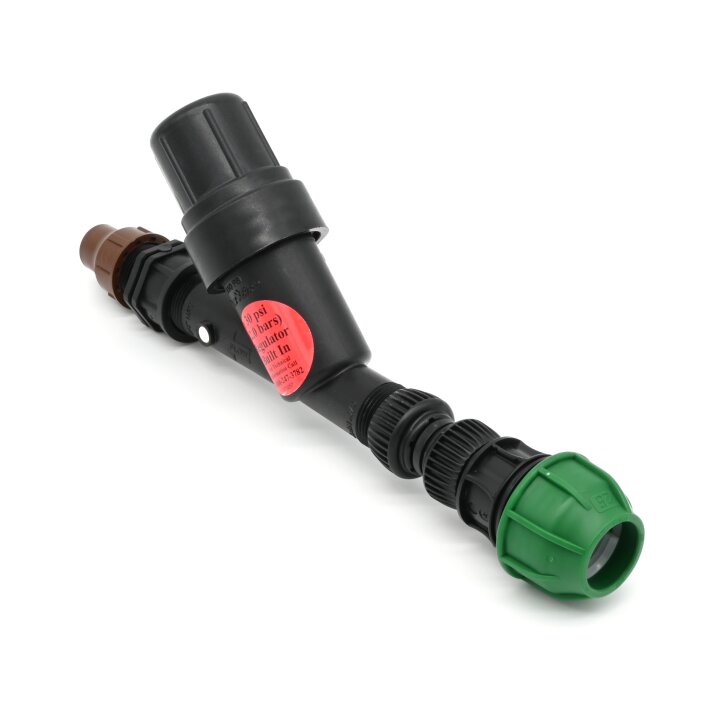 Tropfrohr-Anschluss an PE25 mm mit Druckreguliertem Filter auf 2,0 Bar