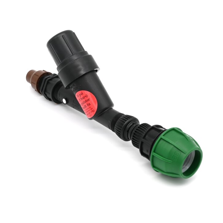 Tropfrohr-Anschluss an PE32 mm mit Druckreguliertem Filter auf 2,0 Bar