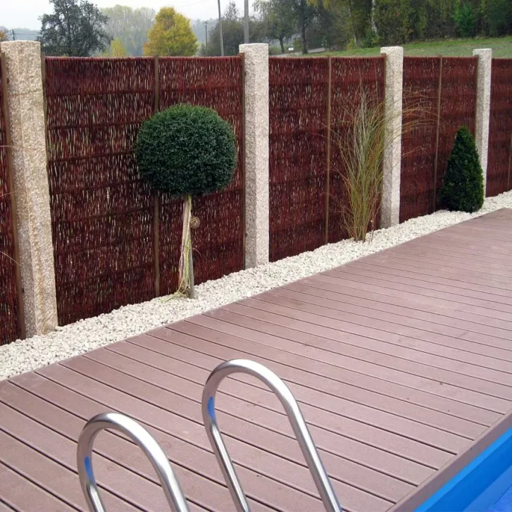 Weidenzaun LATO Solid, senkrecht geflochten, B 180cm x H 180cm