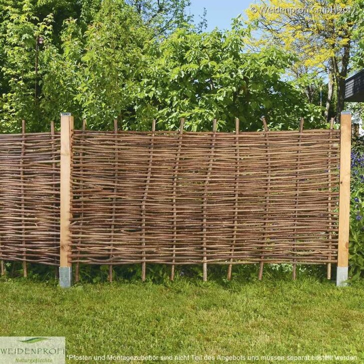 Haselnusszaun BALDO Stabil, waagerecht geflochten, 100cm x120cm