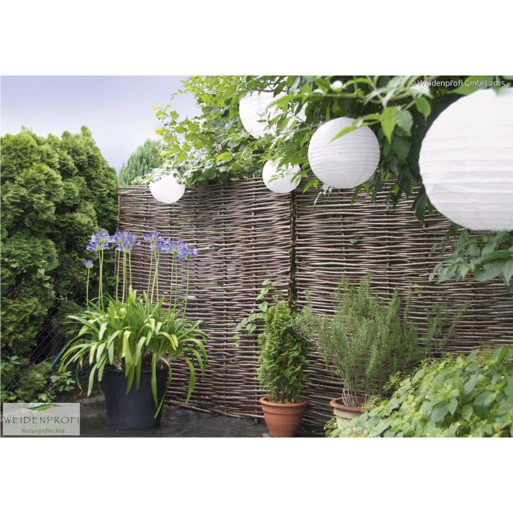 Haselnusszaun BALDO Stabil, waagerecht geflochten, 180cm x120cm