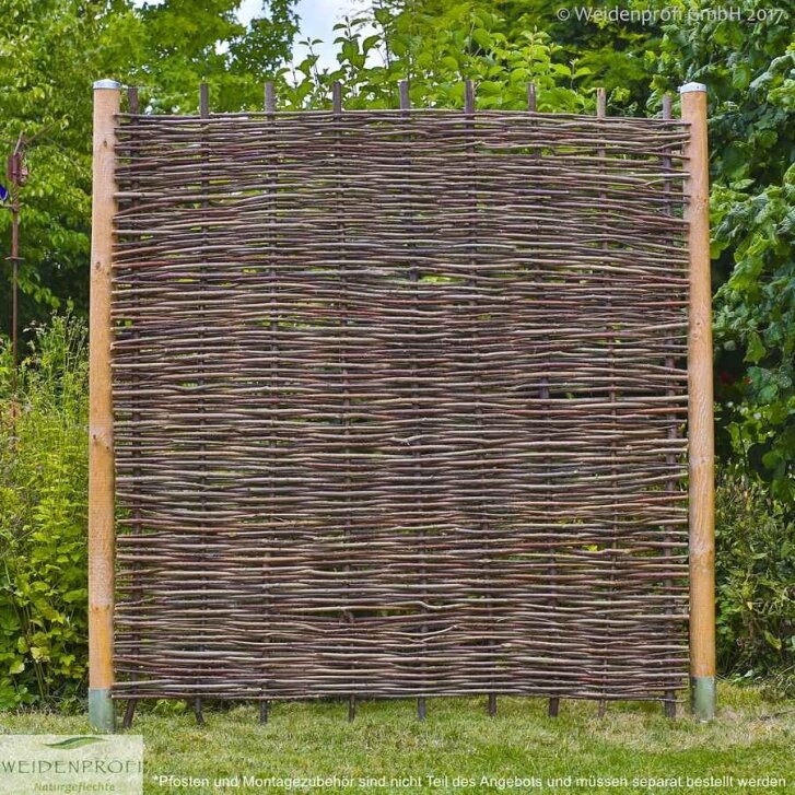 Haselnusszaun BALDO Stabil, waagerecht geflochten, 90cm x180cm