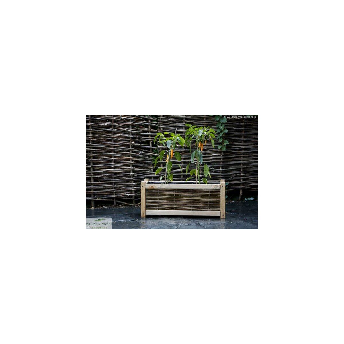 blumenkästen zum stellen Rechteckiger Pflanzkübel aus Holz mit Rollen