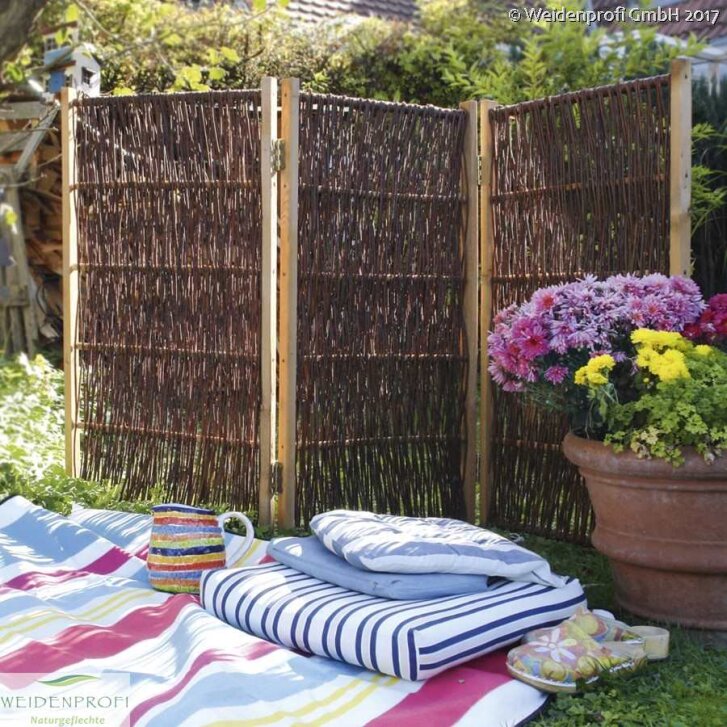 WEIDE PARAVENT Raumteiler - LATO - Modell Solid aus Weide 3-teilig - 180 x 120 cm