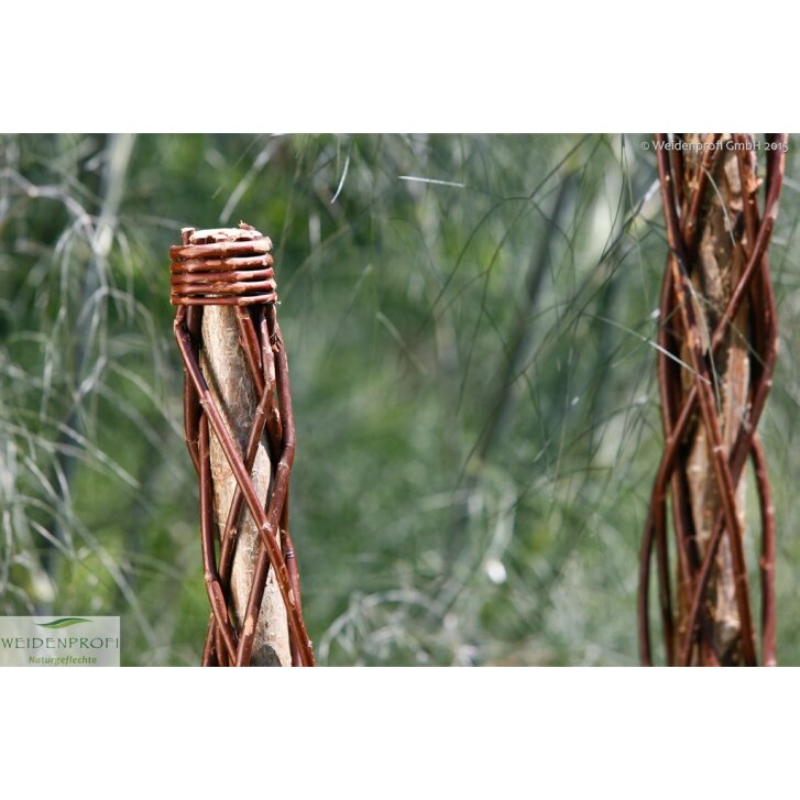 Rankstab aus Haselholz mit Weide umflochten - 190 cm